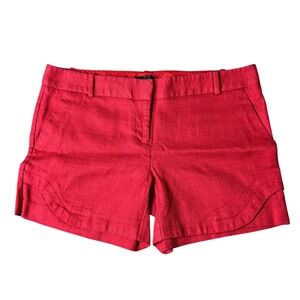 The Limited Red Shorts Size 8 Cotton Blend Textured Casual Summer‎
